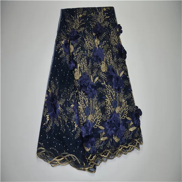 2018 New Design High Quality 3D Flowers French Lace Guipure Embroidered Beaded African Tulle Fabric Soft 5Yards | Дом и сад