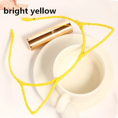 bright yellow Новинка, Модный милый ободок с кошачьими ушками, обруч для волос, маленький обруч для головы дьявола, полый ободок для волос для женщин и девочек, ободок, аксессуары для волос - Цвет: bright yellow
