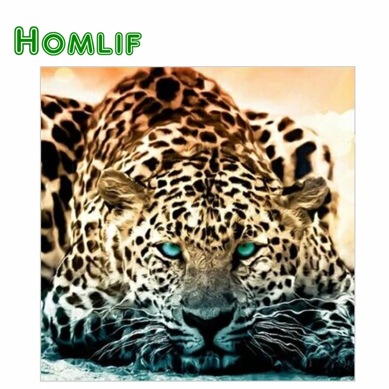 HOMLIF Алмаз Вышивка Сделай Сам алмаз живопись крест leopard комплект стежка 5D