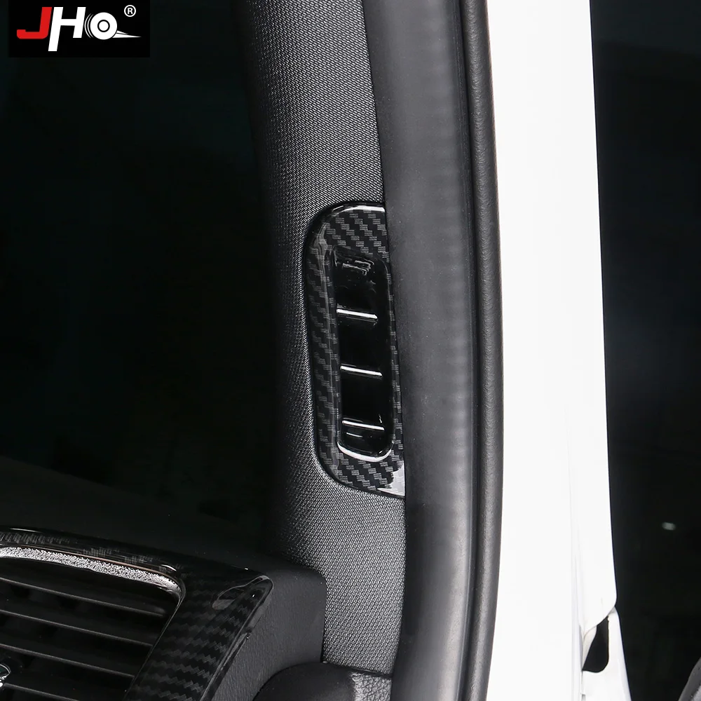 JHO ABS углеродное волокно зернистая Накладка для 2014 2018 Jeep Grand Cherokee 2015 2016 17 дверная