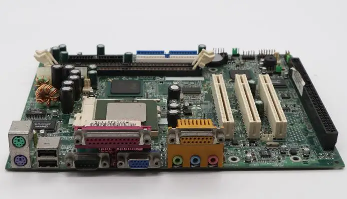 100% OK оригинальный IPC материнской MS-6395 VER: 5 810 ISA платы с VGA 3 * PCI LPT 1 слот Процессор