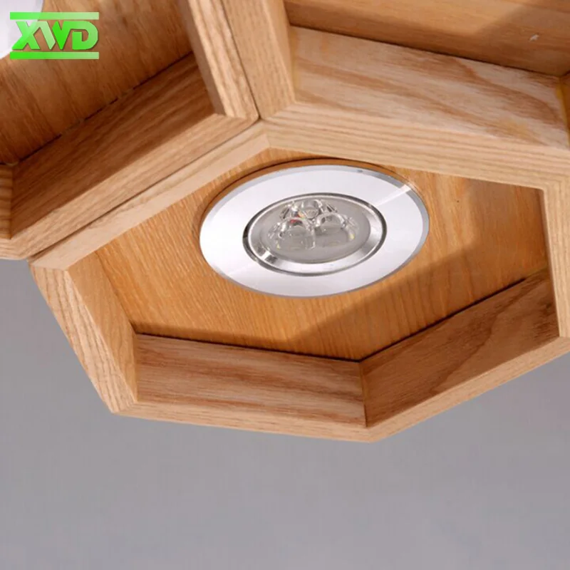 Современный деревянный подвесной светильник в виде сот