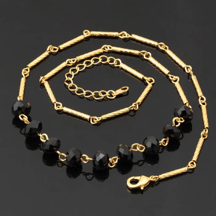 U7 Красный /Черный Стеклянные Бусины Ожерелья Для Женщин Ювелирные Изделия Оптом