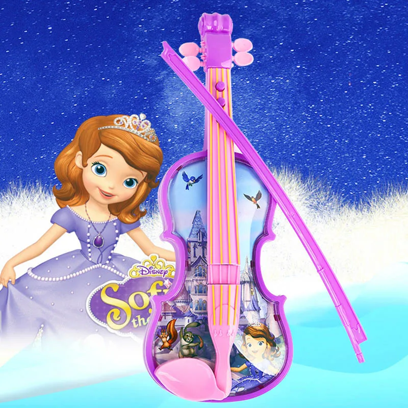 Disney с изображением принцессы Софии игрушечные скрипки музыкальный инструмент