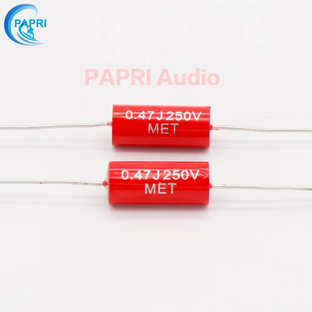 

PAPRI 0.47J 250VDC Axial MKP DIY Audio Grade Capacitor For HiFi Tube Guitar Amplifier Lot/2PCS