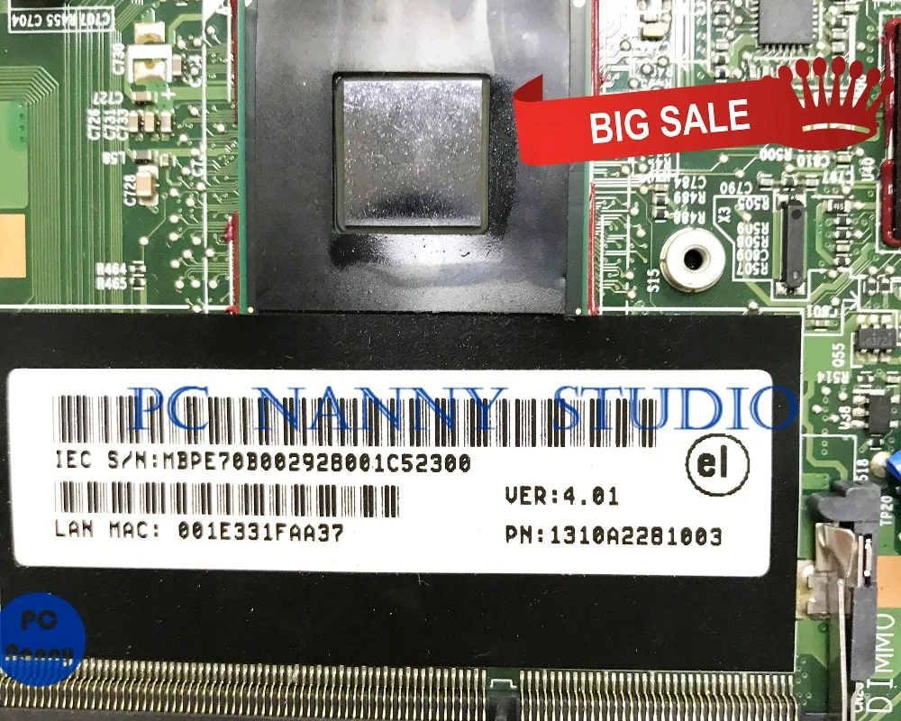 ПК Няня для ACER 3810 3810TG материнская плата ноутбука MBPE70B002 DDR3