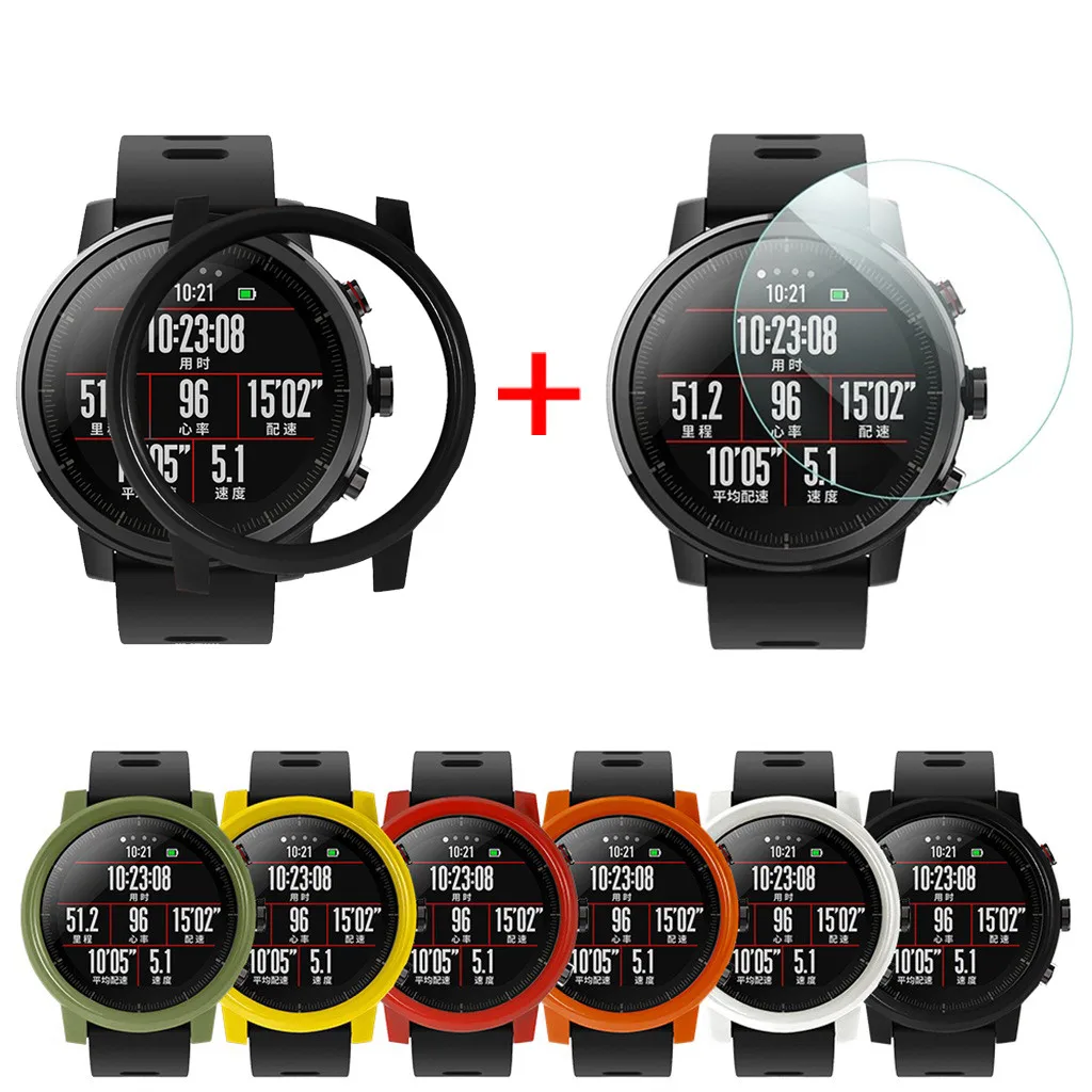 Модный чехол для ПК часы AMAZFIT 2/2S Stratos с защитой экрана Xiaomi Huami Cubierta protectora | Наручные