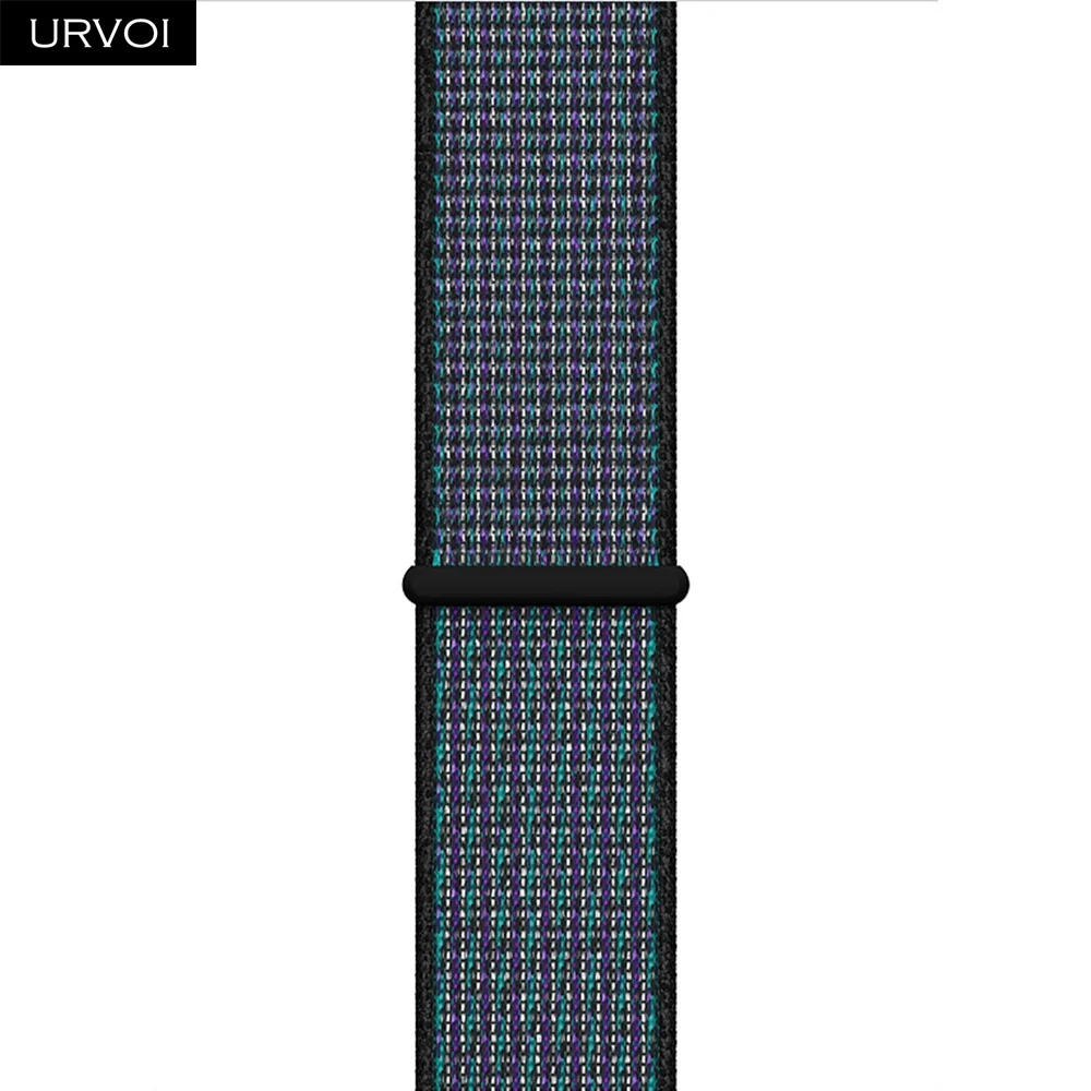 N Hyper Grape Спортивный ремешок URVOI для apple watch, серия 5, 4, 3, ремешок для iwatch, воздухопроницаемый, застежка-крючок, тканый нейлон, 40 мм, 44 мм - Цвет ремешка: N Hyper Grape
