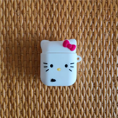 Kitty Cat 3D мультяшный милый мягкий силиконовый чехол для Apple Airpods чехол для гарнитура для Airpods Box Air Pods чехол Аксессуары для наушников - Цвет: Kitty Cat