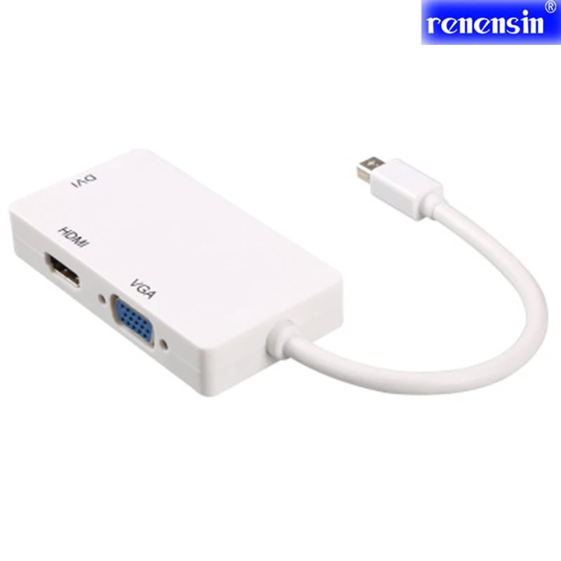 3 в 1 Кабель адаптер для порта дисплея Mini DP к HDMI/DVI/VGA Apple MacBook Pro HDMI VGA DVI|Кабели VGA| |