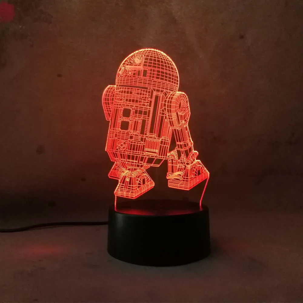 Бесплатная доставка военный корабль из Звездных Войн 3D иллюзия Ночной