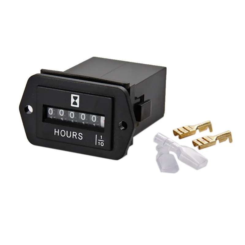 

Mechanical digital Hour Meter Truck Tractor Diesel Outboard Engine Timer DC 6-50V Hour Meter Counter for Diesel Free Shipping!