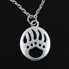 Новинка, модные подвески в виде медвежьей лапы, круглая цепочка с крестом, короткое длинное мужское и женское серебряное ожерелье, подарочное ювелирное изделие