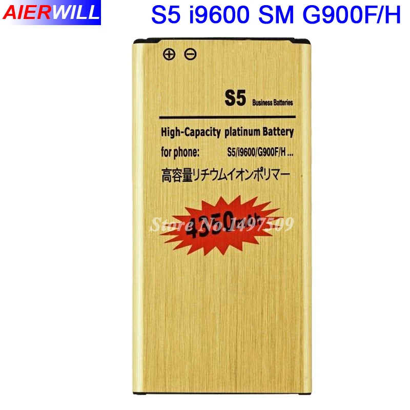 Аккумулятор для Samsung Galaxy S5 i9600 SM G900F G900H G900P/V 4350 мАч|Аккумуляторы мобильных