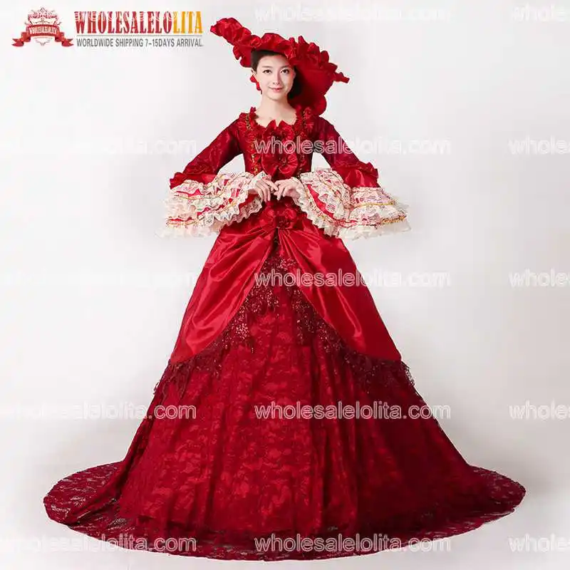 Новинка эпохи Возрождения ярмарка королевская красная Элизабета бальное платье
