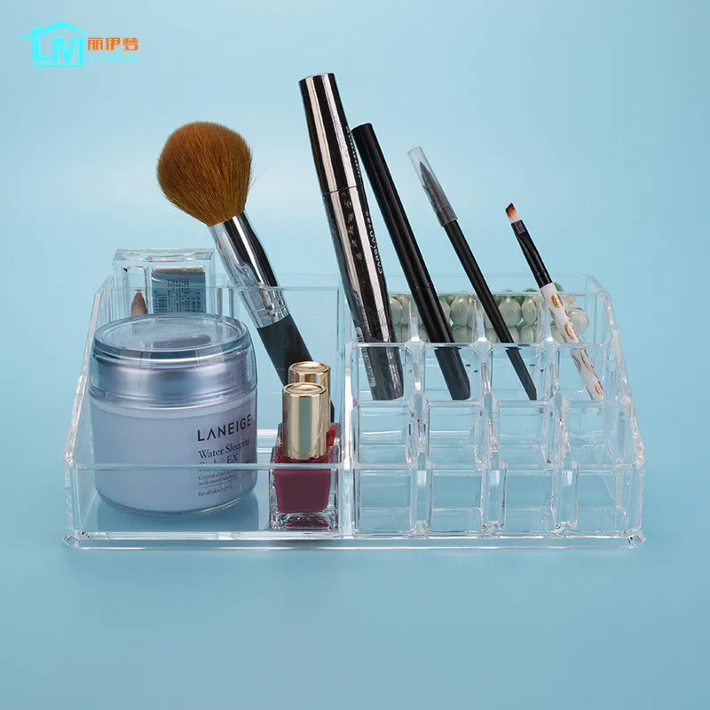 Органайзер для косметики LIYIMENG акриловый с кристаллами шкатулка ювелирных