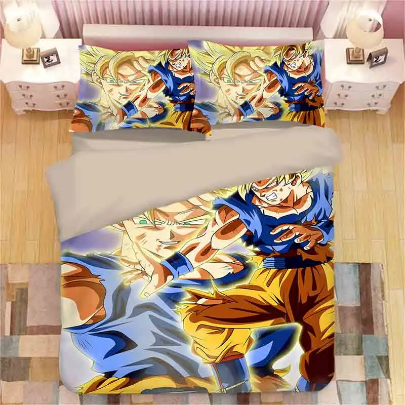 16 Dragon Ball 3D мультфильм печати постельных принадлежностей пододеяльники пододеяльник Dragon Ball z Vegeta Супер Saiyan утешитель постельных принадлежностей - Цвет: 16