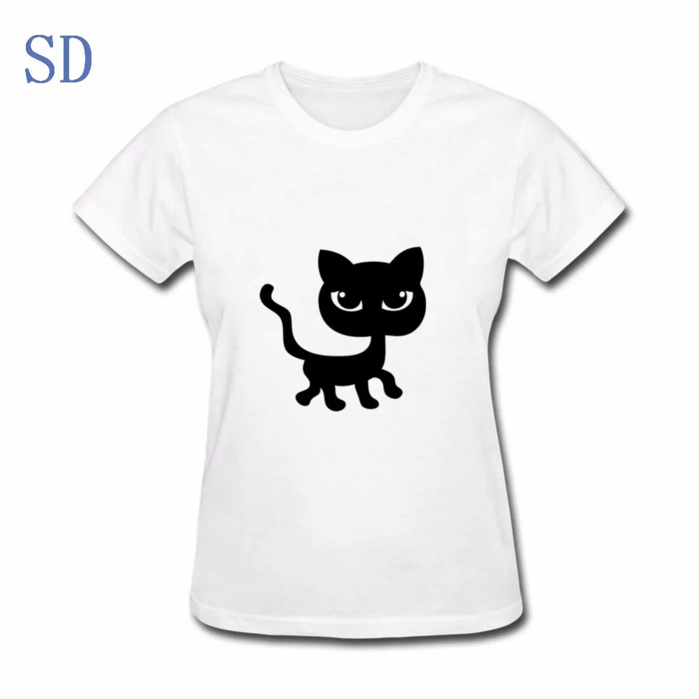 Популярные Тоторо Япония кошка котенок мультфильм sillhouette 04 Для женщин короткая