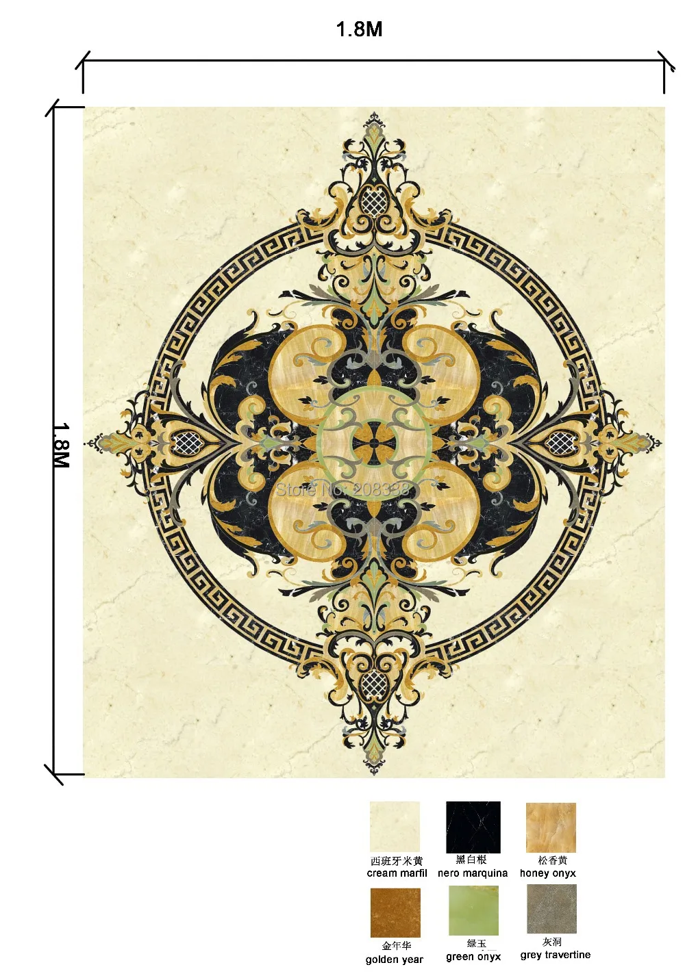 Мраморный медальон с водяной инкрустацией|marble medallion|waterjet marble medallionwaterjet medallion |