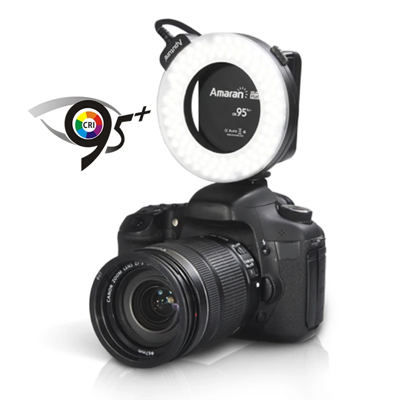 Aputure HC100 CRI 95+ LED Ring Flash Light Speedlight For Canon EOS 1D 7D 6D 50D 5D Mark II III 700D 70D 60D 650D DSLR Camera |