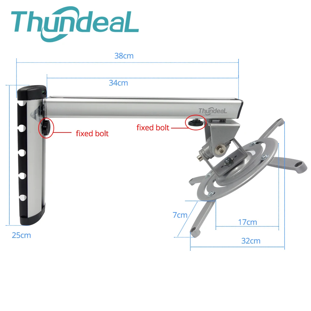 Thundeal PR03 алюминиевый сплав 360 градусов проектор сбоку вешалка настенная кронштейн