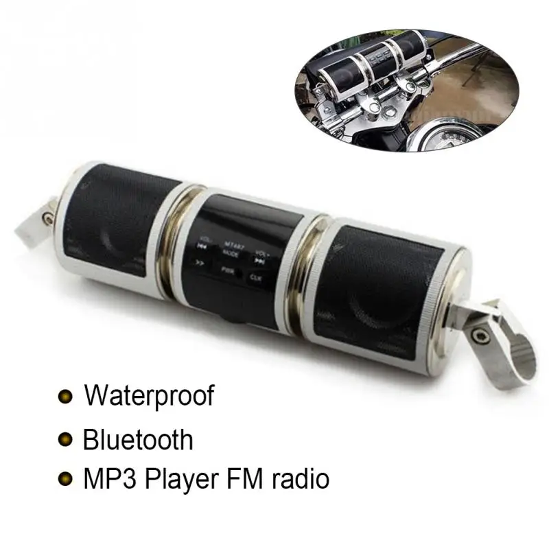 Водонепроницаемый мотоцикл MP3 плеер Bluetooth динамик аудио FM радио звуковая система стерео Музыка MP3 USB