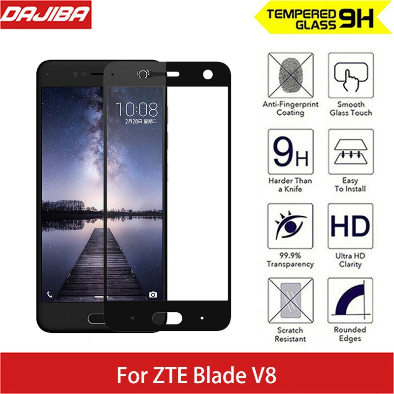 Закаленное стекло для ZTE Blade V8 закаленное Полное покрытие протектор экрана V 8