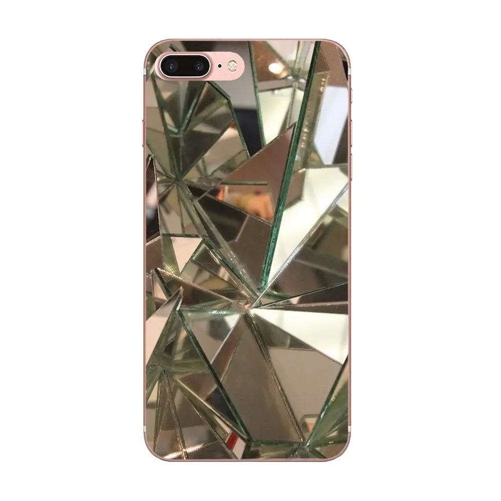 Кристальный Алмаз Дизайн Топ подробные Популярные ТПУ чехол для Apple iPhone 4 4S 5 5C 5S SE 6