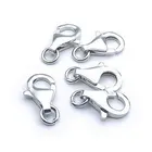 10 шт 925 серебро Платиновое Покрытие застежка омаров с открывающимся кольцом Подвески 925 серебряные ювелирные изделия серебряные фурнитура