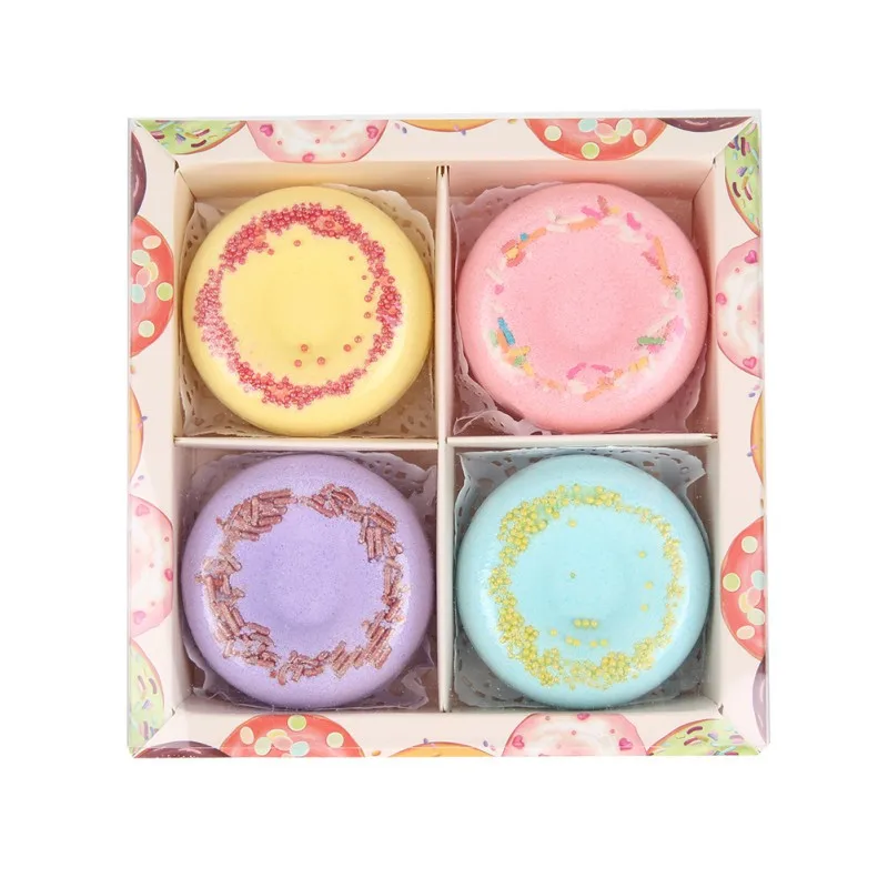 Хит продаж 4 шт. банные бомбы милый подарочный набор роскошная ванна с пузырьками