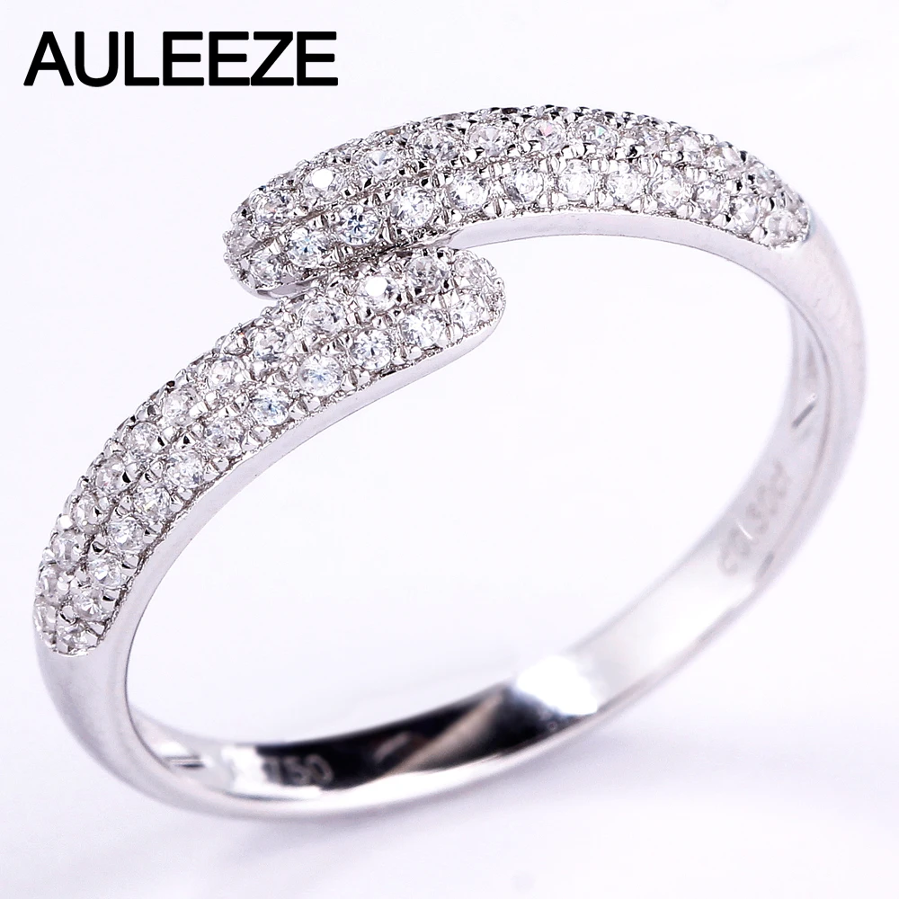 

Женское Обручальное Кольцо AULEEZE 0,37 cttw с бриллиантами, 18 К, белое золото, ювелирное изделие с натуральным бриллиантом