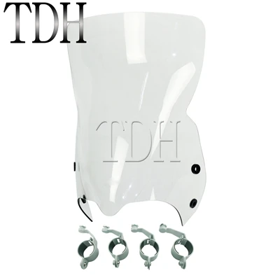 Clear sliver Мотоцикл 3 цвета ветровое стекло V "форма лобовое стекло для Suzuki Boulevard M109R M50 M90 2006 - Цвет: Clear sliver