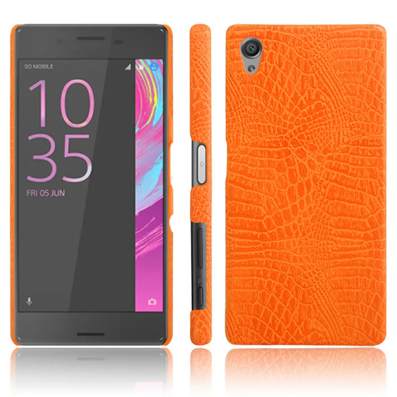 Чехол для Sony X F5121 F5122 Жесткий ПК с текстурой крокодиловой кожи + задняя крышка из