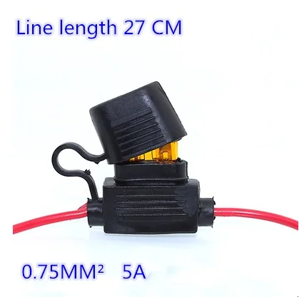

5 Pcs 18 AWG Medium Car Fuse Holder Water-resistant Waterproof Automotive Fuse Holder With Cover Inline Blade Fuse Holder Auto