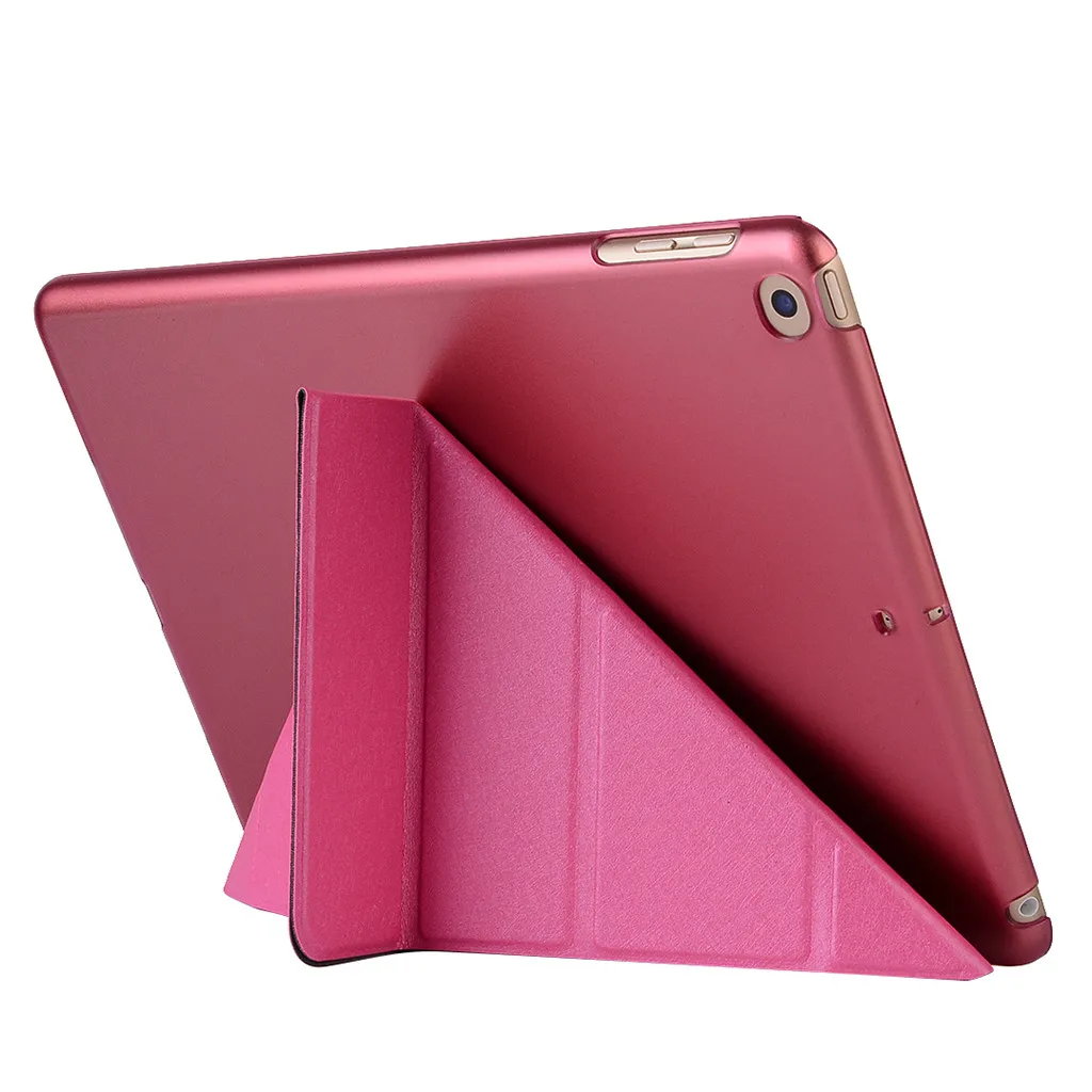 Чехол s планшет розовый для iPad 6го поколения 9,7 Тонкий Магнитный кожаный смарт-чехол ForApple#5$6