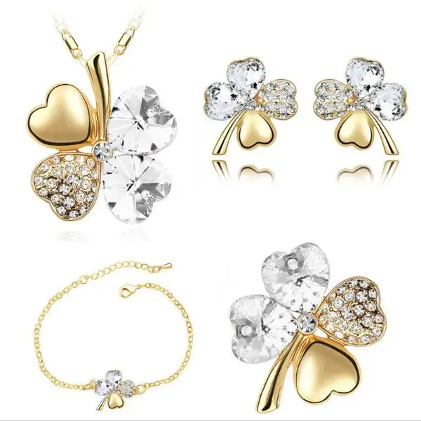 Комплект из колье сердца серег и браслета|pendant jewelry sets|fashion setjewelry sets |