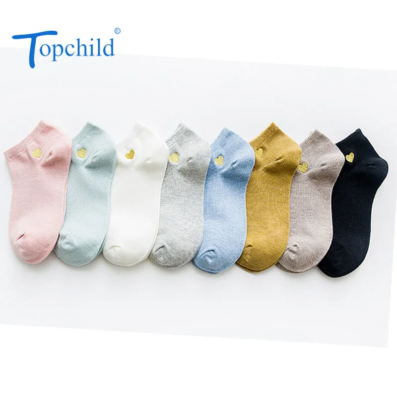 Topchild/носки с вышивкой золотистого сердца зимние толстые теплые носки женские