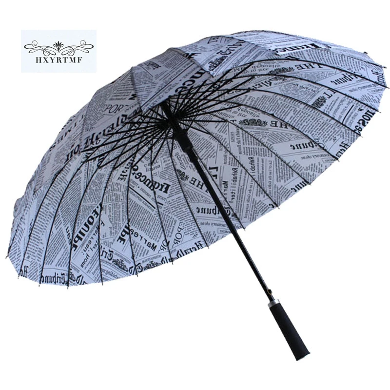 Высокое качество 24K Rib Stick газета ветрозащитная длинная прямая ручка большой