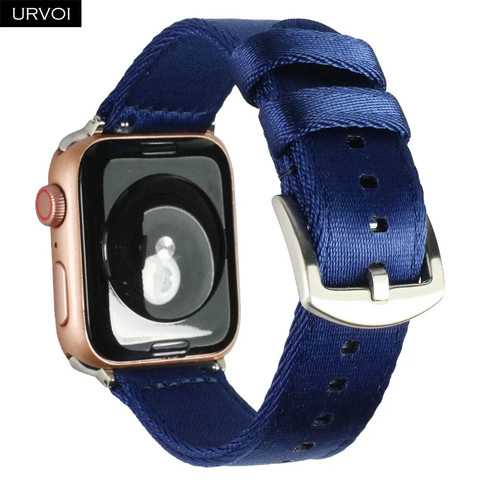 URVOI ремешок для apple watch серии 4 3 2 НАТО лямка из нейлоновой ткани для наручных часов iwatch, полосатый Замена прочная и удобная, брендовый, 38/42/40/44 мм