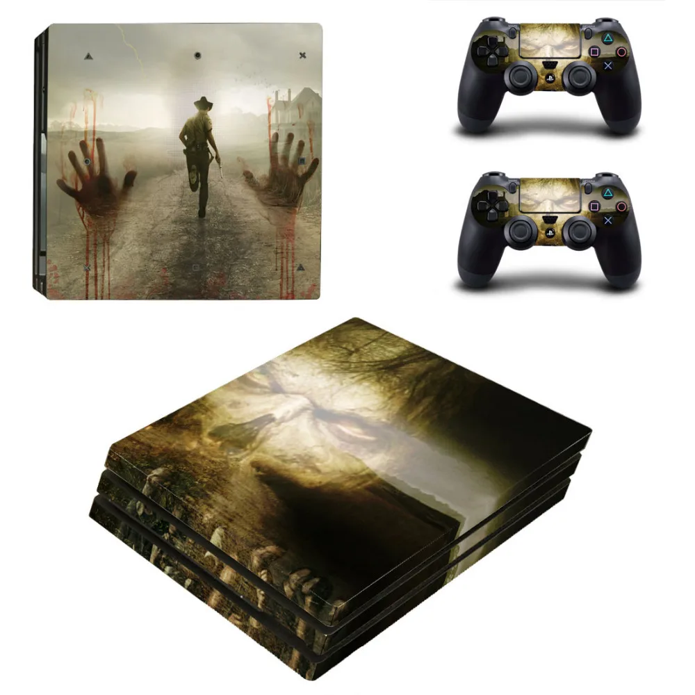 Наклейки Ходячие мертвецы PS4 Pro наклейки для консоли Sony PlayStation 4 и 2 контроллеров