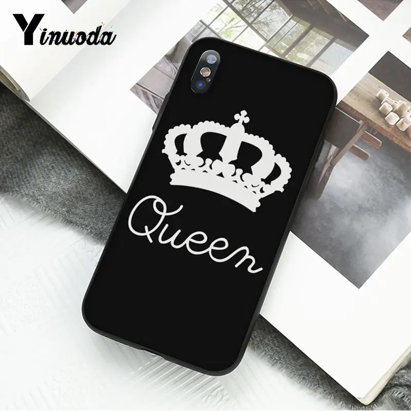 Мультяшный корона король и королева чехол для телефона iphone 12 11 Pro Max 6S 6plus 7 8plus X Xs MAX