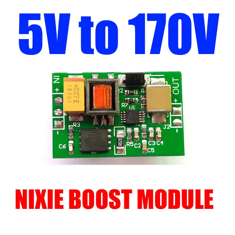 От 5 в до 170 В постоянного тока Высокое напряжение NIXIE &amp Magic Eye трубка HV Повышающий