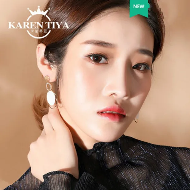 925 Серебряные иглы shell серьги женские простые темперамент корейской личности