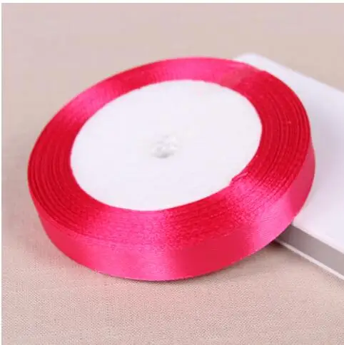 Красная шелковая атласная лента 25 ярдов украшение для свадебной вечеринки