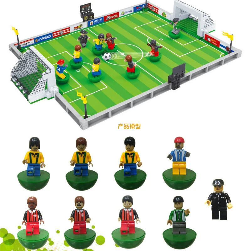 2019 Compatible Legoed City Football Player Soccer Field Figures Model Building Kits Blocks Kids Toys Children Bricks Club Cup | Игрушки и