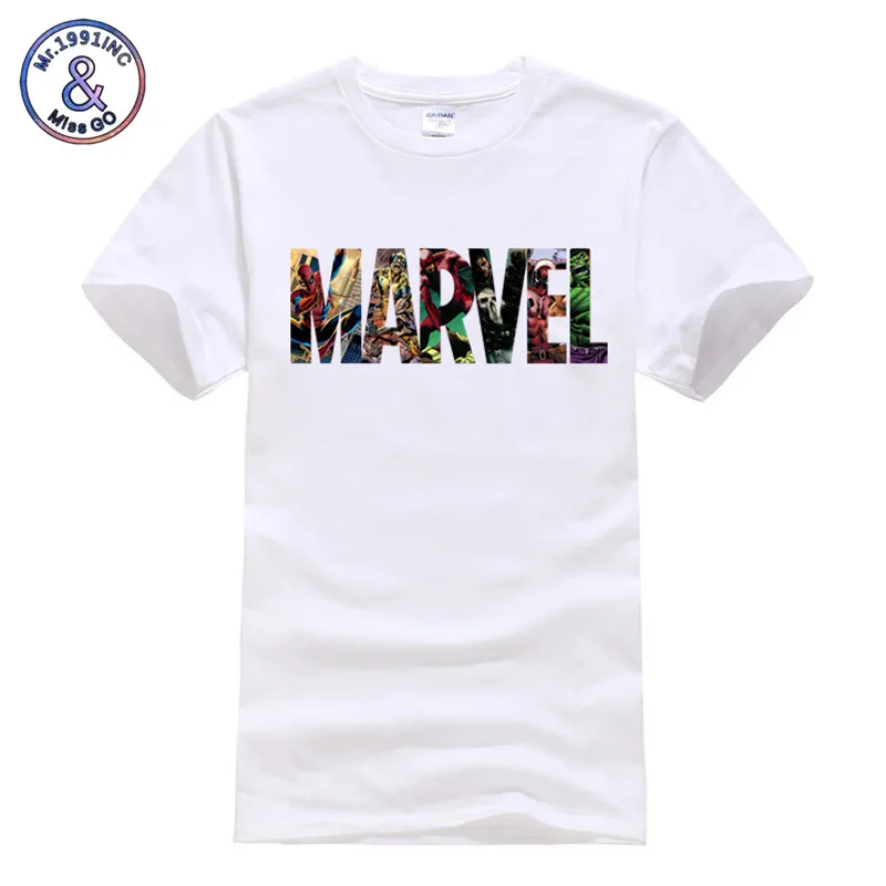 Marvel футболка супергероя Мстители Мужская/Женская Повседневная модные бренды