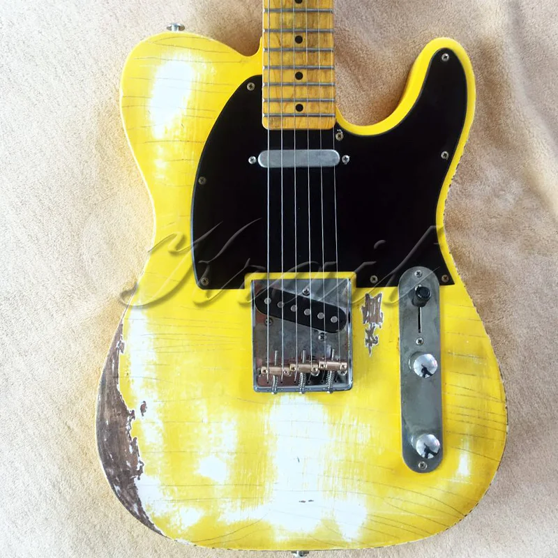 Старая электрическая гитара тяжелая мощная 6 струн золы дерево ольха любой цвет