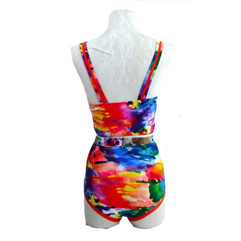 2018 новый комплект бикини бразильский Сексуальный купальник Push Bikiny до Цветной