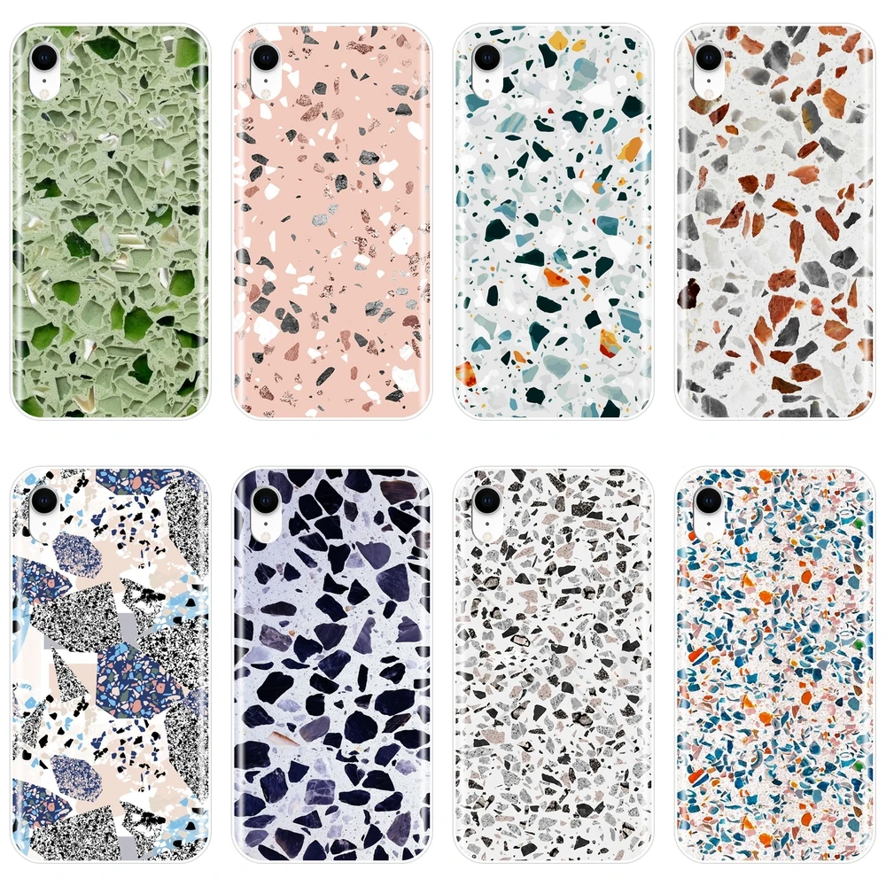 Чехол накладка для iPhone 6 S 7 8 X XR XS Max мягкий силиконовый чехол с розовым камнем и