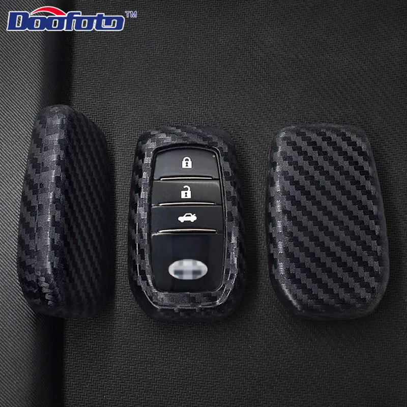 Doofoto оболочки для автомобильных ключей Toyota с электрическим покрытием Camry Prado Crown